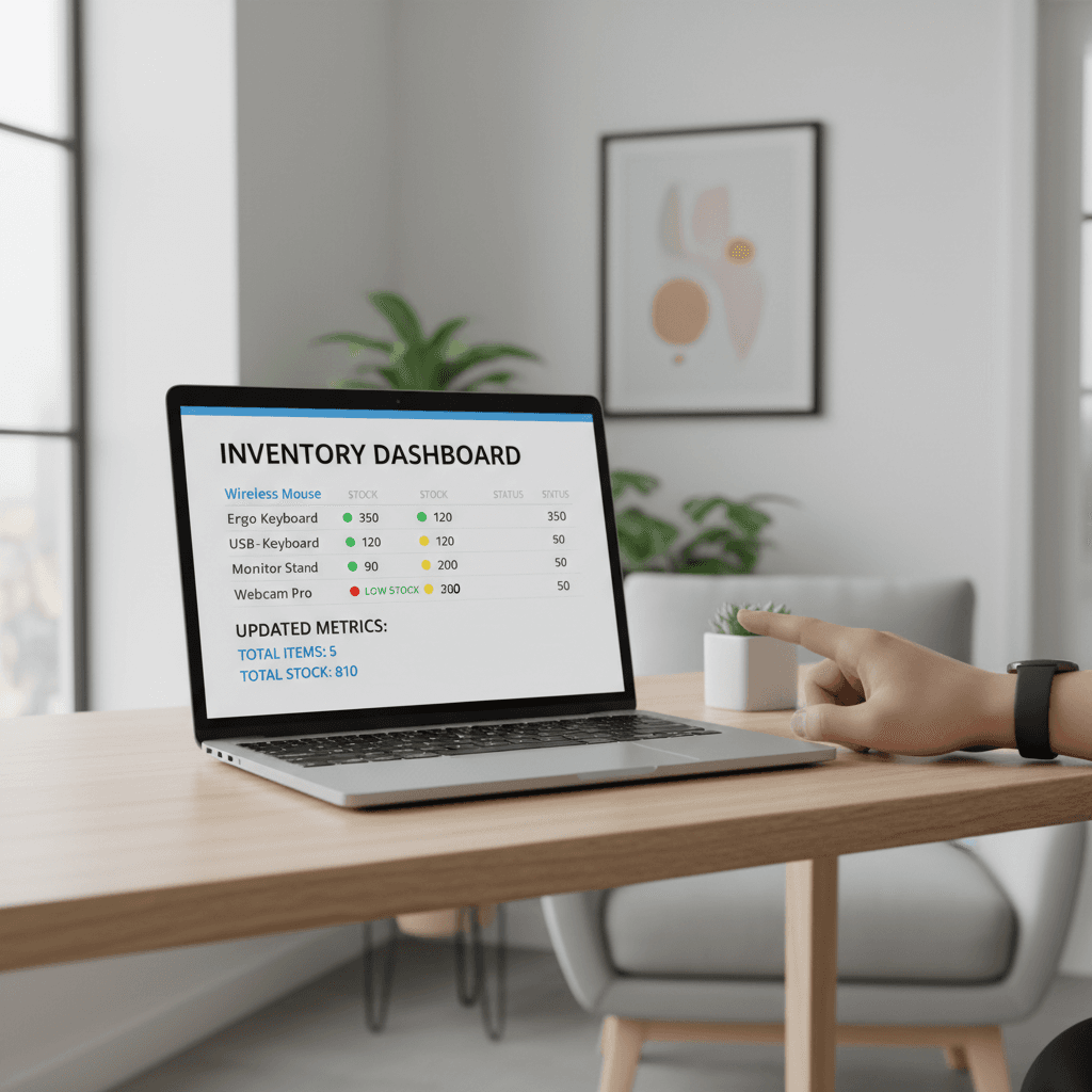 Real-time inventory dashboard